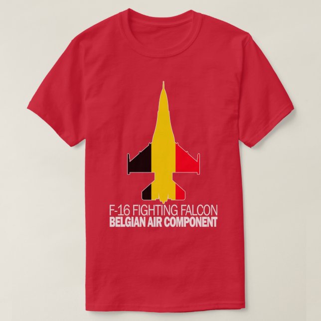 F16 Bekämpning av Falcon Belgium Belgium Luft Comp T Shirt (Design framsida)