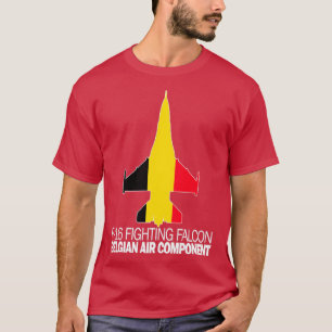 F16 Bekämpning av Falcon Belgium Belgium Luft Comp T Shirt
