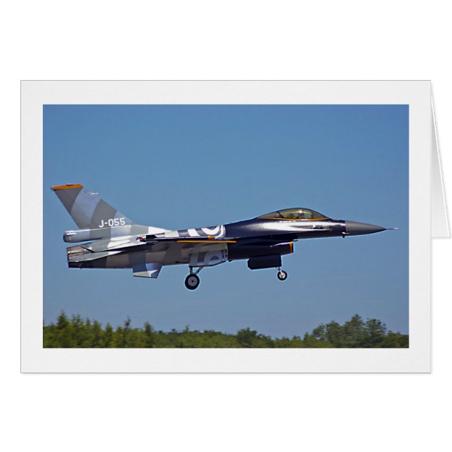 F16 Bekämpning av falk Hälsningskort (Framsidan Horizontal)