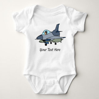 F16 Falcon- och pilotdesign för Tecknad T-shirt