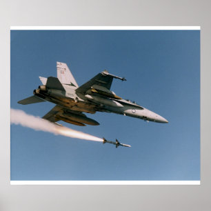 F18 avfyrar sidewinderen poster