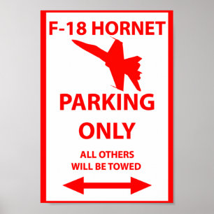 F18 Enbart parkningsskylt för hästen Poster