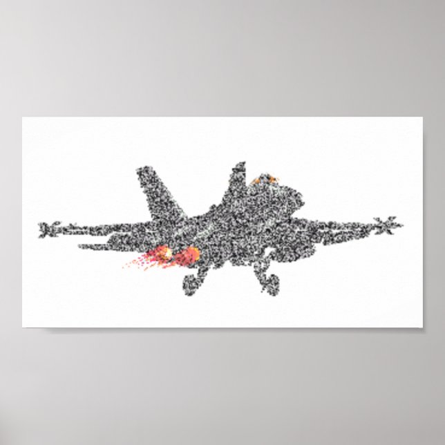 F18 Hornet Fighter Jet - Static Poster (Framsidan)