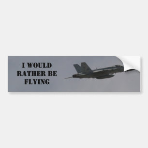 F18 Hornet Fighter Jet under flygning Bildekal