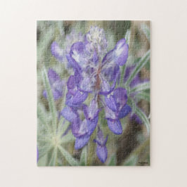 F18 Lila vilda blommor Ettårig lupin Pussel
