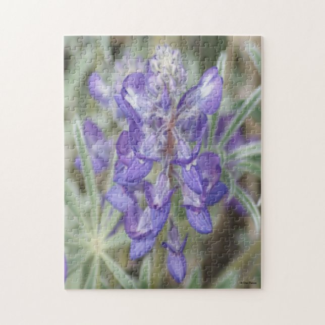 F18 Lila vilda blommor Ettårig lupin Pussel (Vertikal)