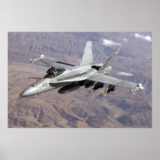 F18 över Afghanistan Poster