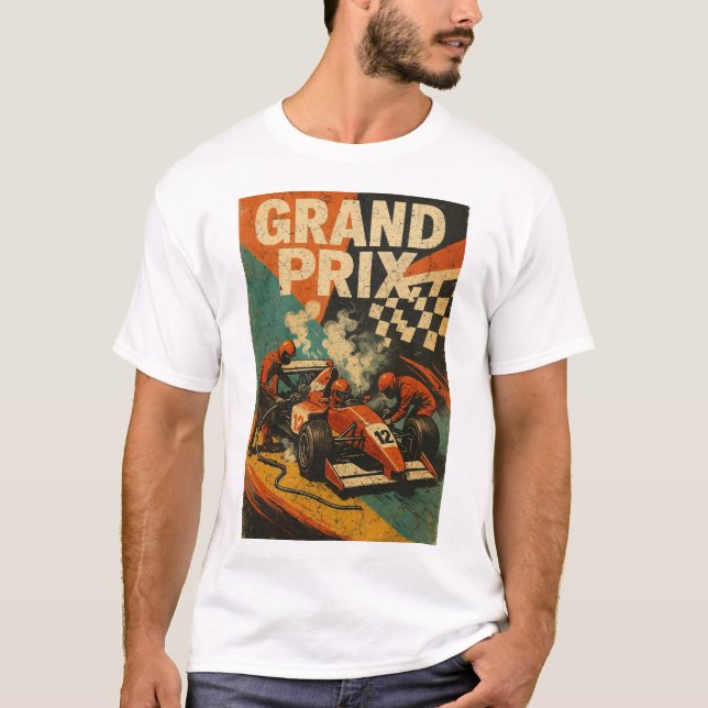 F1 stor prix t-shirt-avslappnad t shirt (Framsida)