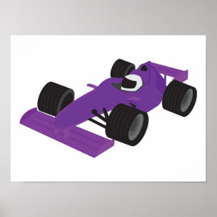 F1 tävlingsbil poster
