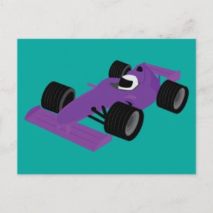 F1 tävlingsbil vykort
