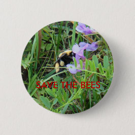 F2 Biet på lila vildblommor Knapp