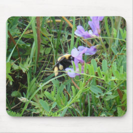 F2 Bin på Lila Wildblommor Musmatta
