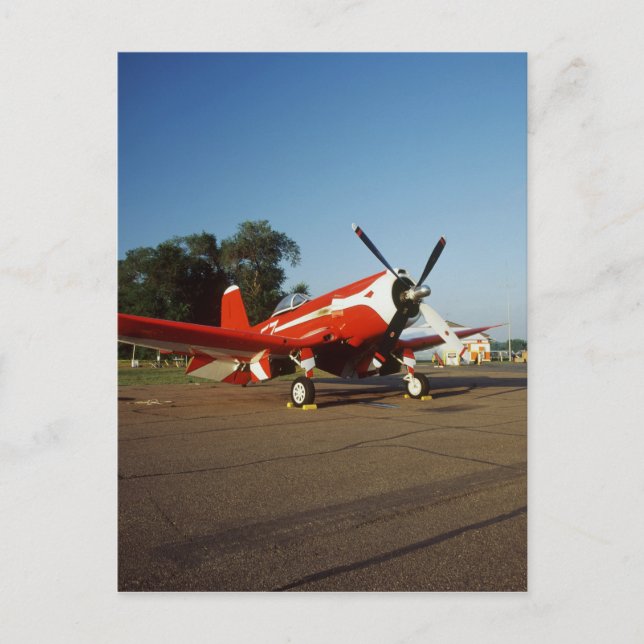 F2G-1D Super Corsair flygplan på en flyguppvisning Vykort (Framsida)