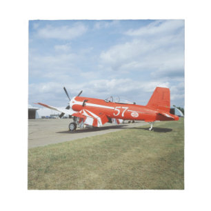 F2G-1D Super Corsair flygplan på flygutställningen Anteckningsblock