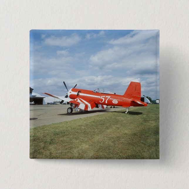 F2G-1D Super Corsair flygplan på flygutställningen Knapp (Framsida)