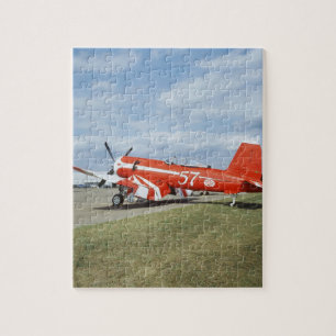 F2G-1D Super Corsair flygplan på flygutställningen Pussel