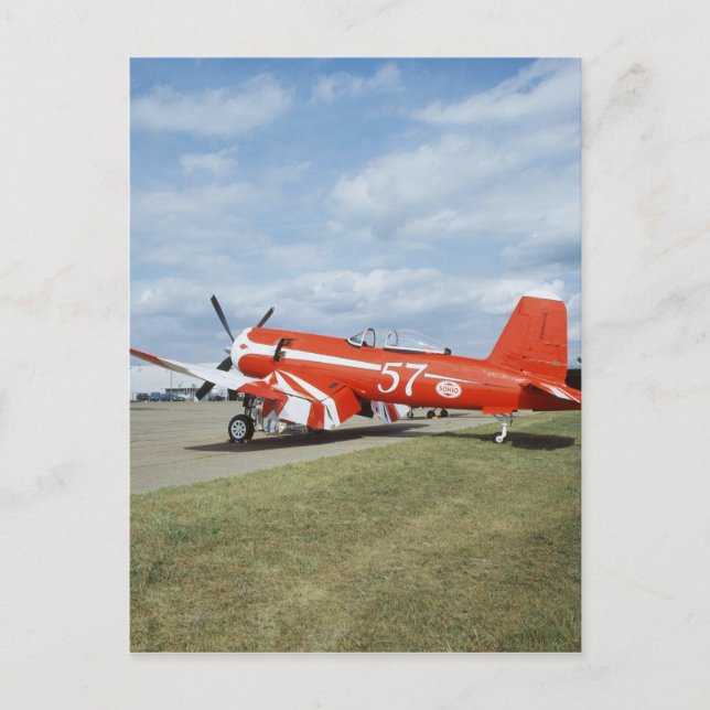 F2G-1D Super Corsair flygplan på flygutställningen Vykort (Framsida)