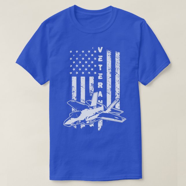 F35 Lightning II Veteran USAF Stealth Multirole Je T Shirt (Design framsida)