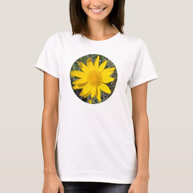 F36wmc Gult Wildblomsnyzeweed T-shirt (Framsida)