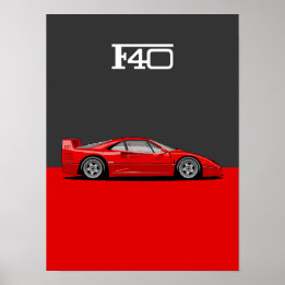 F40 Klassisk helig treenighet bil Poster