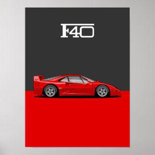 F40 Klassisk helig treenighet bil Poster
