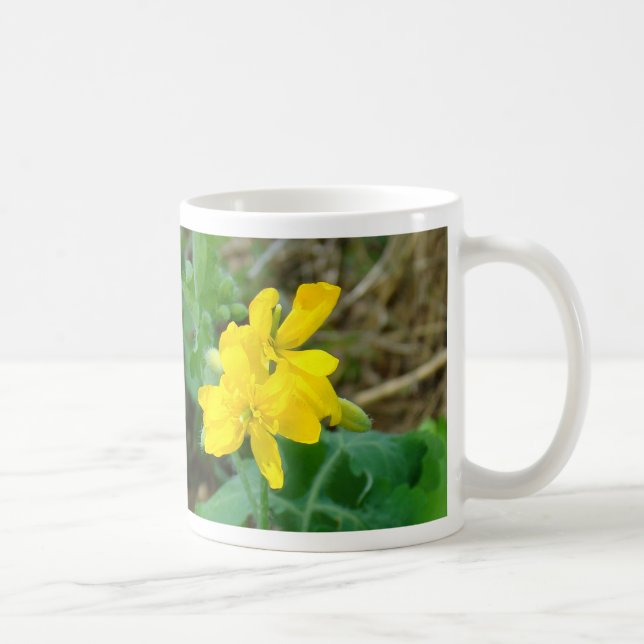 F44 Gula vildblommor Vildsenap Kaffemugg (Höger)
