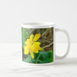 F44 Gult Wildblommor Vild Mustard Kaffemugg