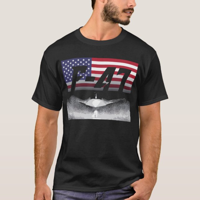 F47 Fighter Jet F-47 Jet-stridsflygplan F-47 T Shirt (Framsida)