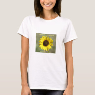 F47 Gul vildblomma Vanlig ettårig solros T Shirt