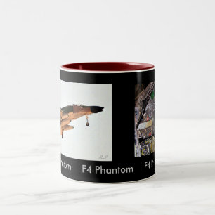 F4 cockpit, F4 fantom, F4 fantom F4 Phant… Två-Tonad Mugg