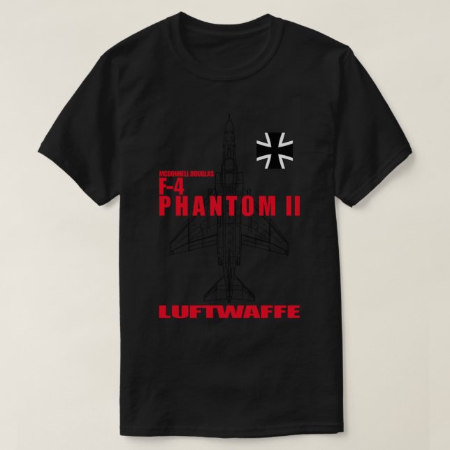 F4 Phantom II Luftwaffe T Shirt (Design framsida)