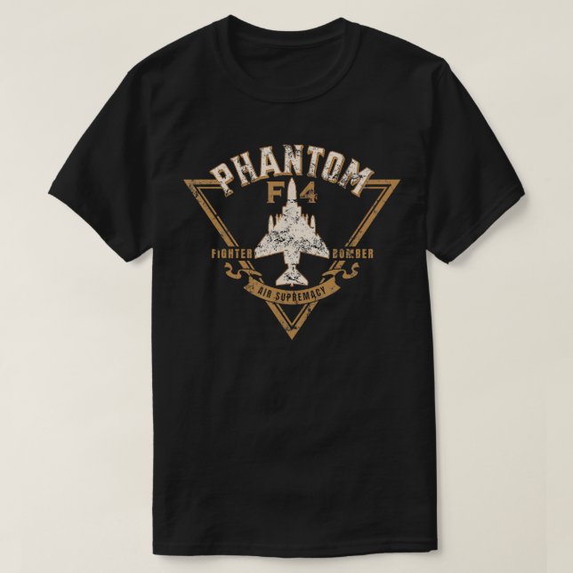F4 Phantom II Naval Fighter Bomber Jet Interceptor T Shirt (Design framsida)