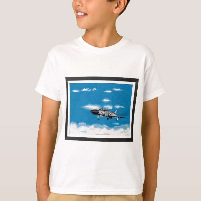 F4 Phantom Navy Jet Fighter Tee Shirt (Framsida)