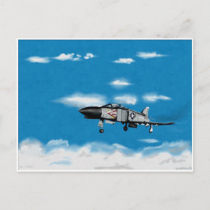 F4 Phantom Navy Jet Fighter Vykort