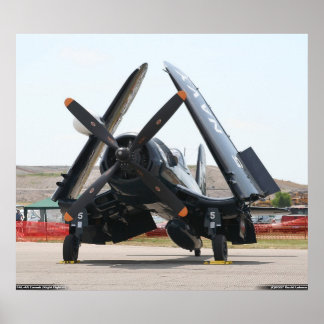 F4U-4N Corsair (variant för nattbekämpning) Poster