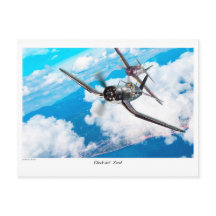 F4U Corsair Flygkonst Vykort