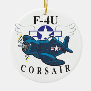 f4u corsair julgransprydnad keramik