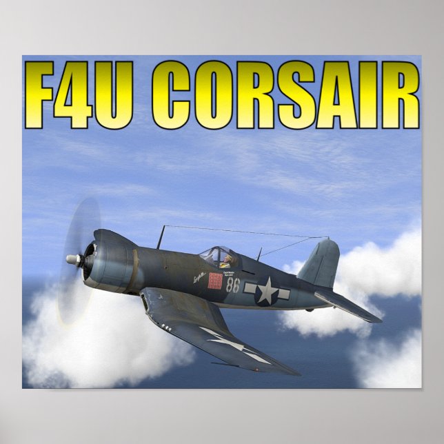 F4U CORSAIR "Lucybelle" poster (Framsidan)
