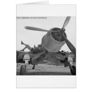 F4U CORSIAR PÅ BOUGAINVILLE HÄLSNINGSKORT