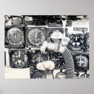 F-100 instrumenterar panelen poster