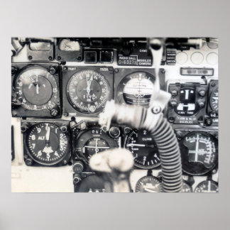 F-100 instrumentpanel poster