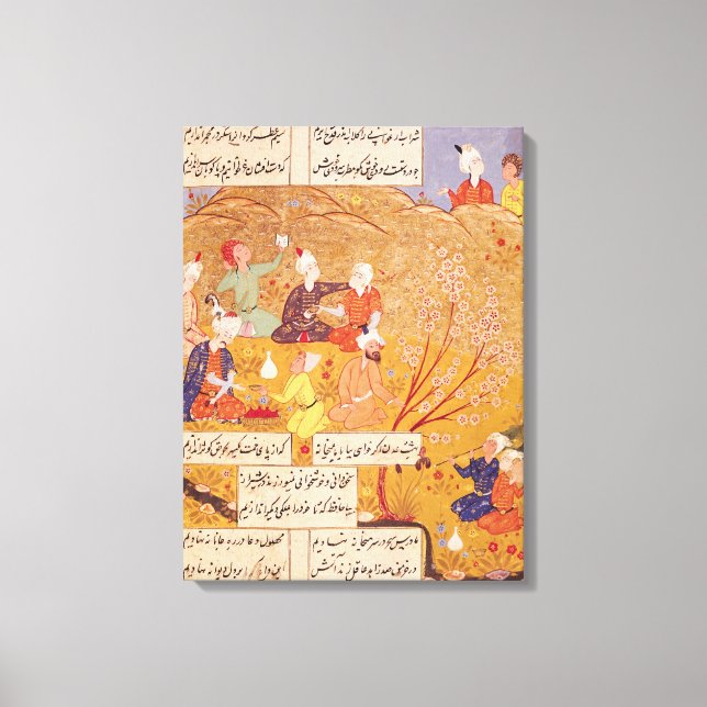 F.103v Open-luft Feast, 1554 bok av dikter Canvastryck (Framsida)