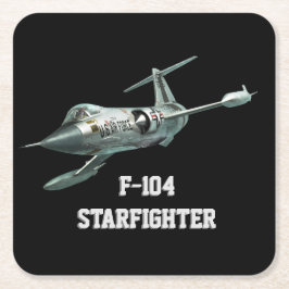 F-104 Starfighter ペーパーコースター Underlägg Papper Kvadrat