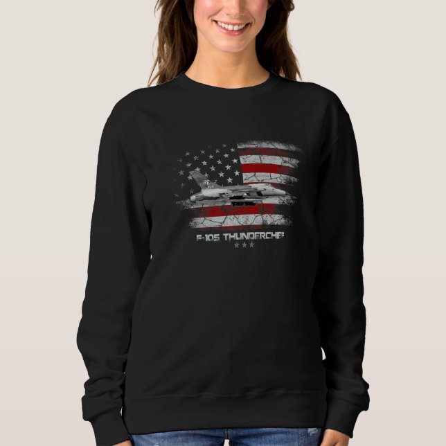 F 105 Thunderchief stridsflygplan pilot veteran Vi T Shirt (Framsida)