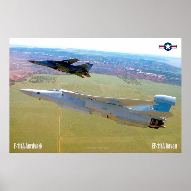 F-111A AARDVARK och EF-111A RAVEN Poster (Framsidan)