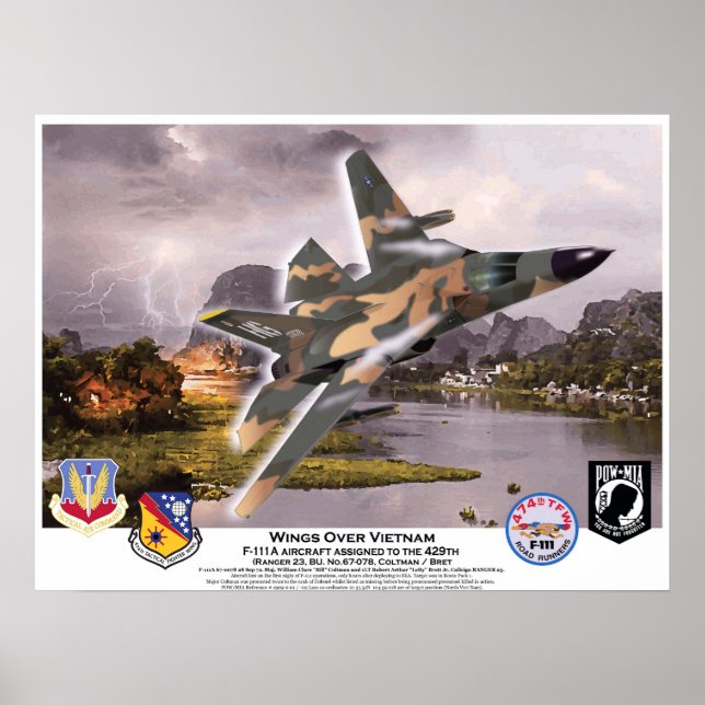 F-111A Vingar Över Vietnam Aardvark Poster (Framsidan)