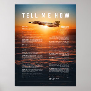 F-111F med Berätta för mig hur man flyger Poster