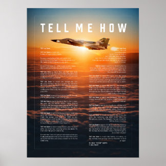F-111F med Berätta för mig hur man flyger Poster