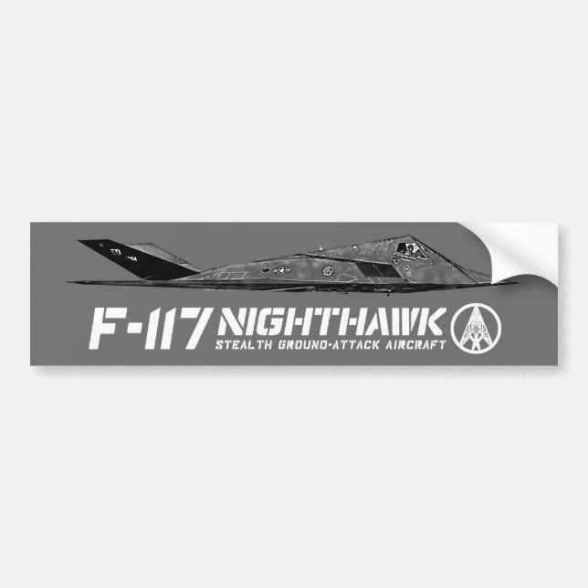 F-117 Nighthawk Bumper Sticker Bildekal (Framsidan)