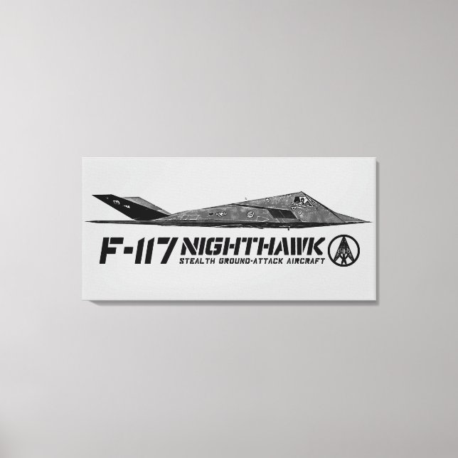 F-117 Nighthawk Stretched Kanvastryck (Framsida)